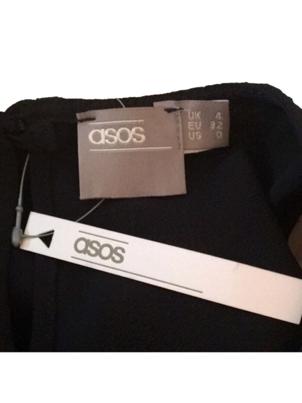 ASOS Black Flowy Cold Shoulder Ruffle Top - Picture 3 of 6